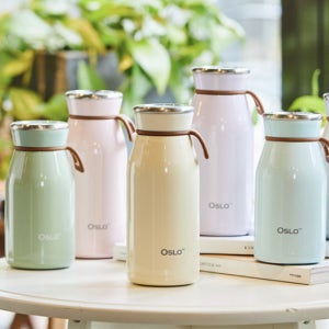 오슬로 밀크 파스텔 미끄럼 방지 스텐 보온 보냉 텀블러 450ml 350ml