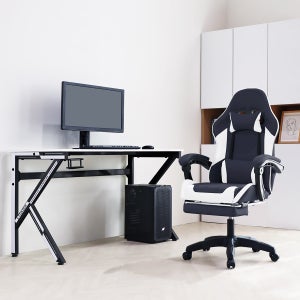 일루일루 고트타이탄+K타이탄 게이밍 컴퓨터 책상의자 세트 1200 발받침포함