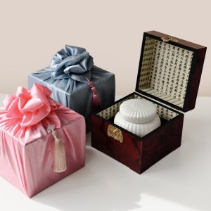 봉자 천연벌꿀 전통 도자기꿀 700g 1구 선물 세트 보자기 포장