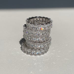 실버925 클래식 5A 올큐빅 오벌 컷 이터니티 링