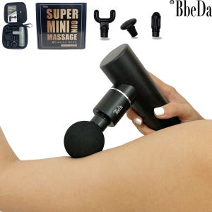 알루미늄 2400mAh 빼다 휴대용 슈퍼 미니 마사지건 무선 진동 안마기 블랙