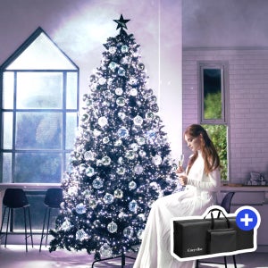 코지바이브 블랙 대형트리 크리스마스 트리 240 지네 전구 세트