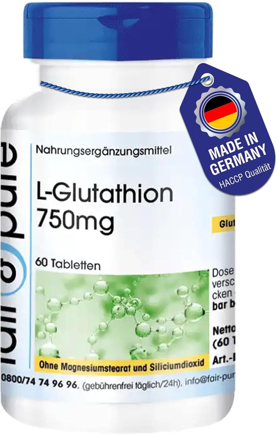 <b>페어 앤 퓨어</b> 순수 글루타티온 750mg 60정