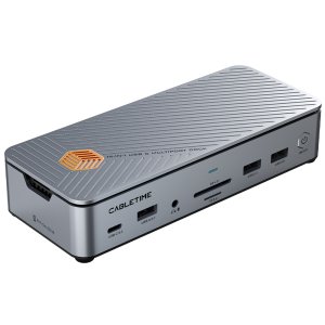 케이블타임 트리플 디스플레이 15in1 C타입 8K 도킹스테이션 HDMI DP NVMe SSD 인클러저 멀티허브 CB14S
