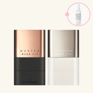 [2개&브러쉬클렌저] NEW컬러 조성아 메가핏 스틱 파운데이션 마스터 16g SPF50+ PA++++