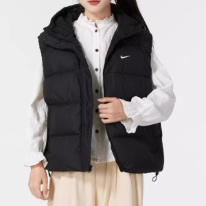 나이키 여성 스포츠웨어 트레이닝 후드집업 덕다운 패딩조끼 블랙(5933)따뜻한 오리털 패딩조끼