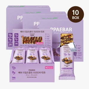 저당 단백질바 빼바 리얼초콜릿 프로틴바 글루텐프리 다이어트 간식 다크, 9개입, 10개