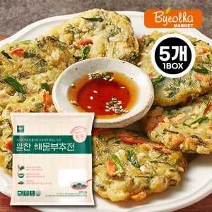 사옹원 알찬 해물부추전 1kg (5개) 대용량 업소용 간편조리 냉동 부침개 명절음식