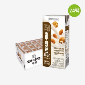 건국우유 호두아몬드두유 190ml 24팩