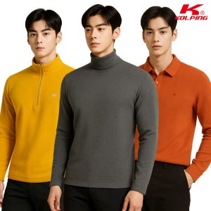 콜핑 남성 긴팔 등산 티셔츠 가을 겨울 기모 집업 등산복