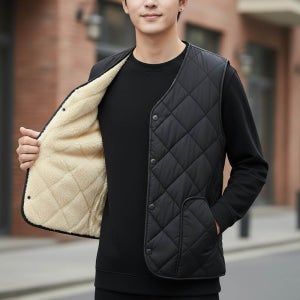 패딩조끼 남성 경량 베스트 겨울 남자 본딩 작업복 보온 후리스 기모 털조끼