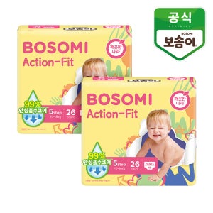 보솜이 액션핏 팬티형 기저귀 특대형 26개입 2개