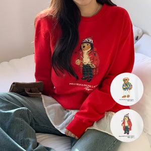 폴로 보이즈 곰돌이 그래픽 맨투맨
