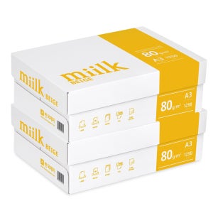 한국제지 미색 복사용지 밀크 베이지 A3용지 80g 1250매 2박스 (2500매)