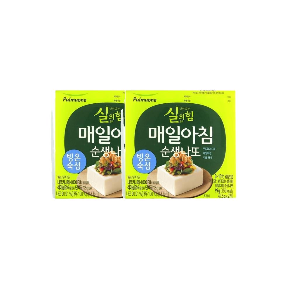 <b>풀무원</b> 순생나또 2개 건강간식 <b>변비</b>효과 식이섬유