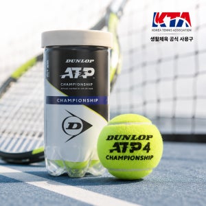 던롭 ATP 챔피언쉽 테니스공 1캔 2개입 KTA 생활체육 사용구 시합구 캔볼 유압구