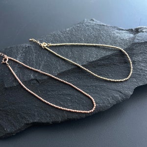 14k 1.5mm 샤인 컷팅볼 팔찌