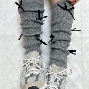 리본 골지 니트 울 레그워머 발토시 [아모르윌트]