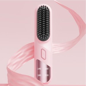 무선 미니 빗 고데기 매직기 휴대용 여행용 충전식 브러쉬 고데기