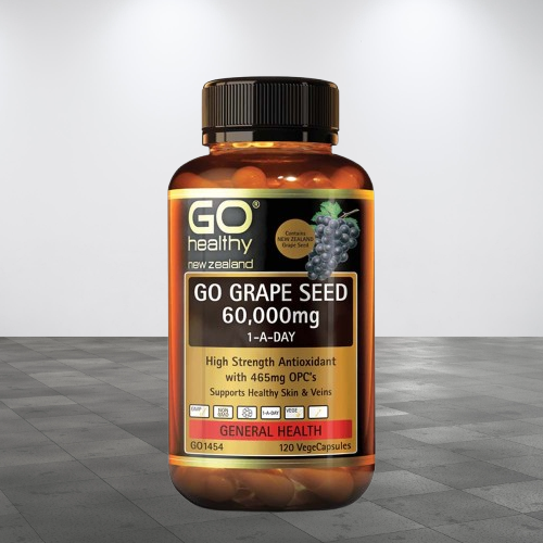 뉴질랜드 포도씨 추출 영양제 Go Healthy Grape Seed 60000 120 베지캡슐