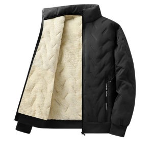 남자 기모자켓 하이넥 안감 털 방한 겨울 따뜻한 집업 기모블루종자켓