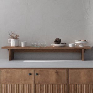 다용도 원목 진열 선반 진열대 ㄷ자 1단