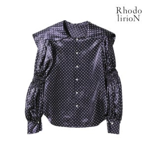 로도리리온 RHODOLIRION Two-way Cape Collar Blouse Sateen PS1004