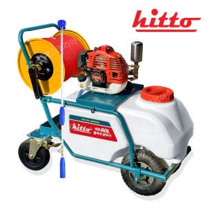 히토 주행식 엔진분무기 60L HS-6050-W(TB43) 50M-100M 밀차식 농약 살포 소독 2코크펌프