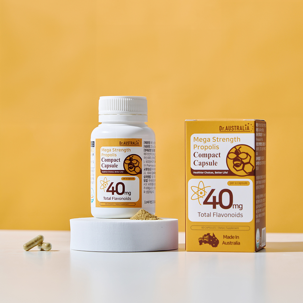 호주산 메가 스트렝스 <b>프로폴리스</b> 캡슐 플라보노이드 40mg 60캡슐, 1개