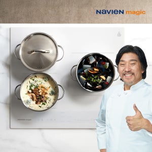 나비엔 매직 파워부스트 3구 인덕션 전기레인지 화이트 ERI-4033AN