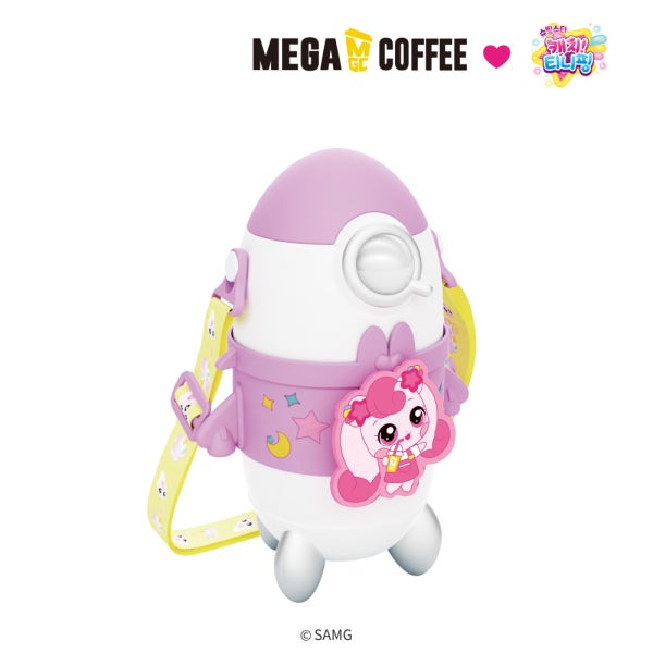메가MGC커피 티니핑 우주선 빨대 텀블러 300ml