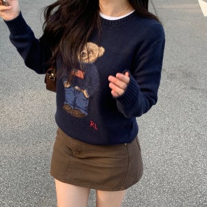 폴로 보이즈 니트 곰돌이 랄프로렌 남녀공용 베어 스웨터