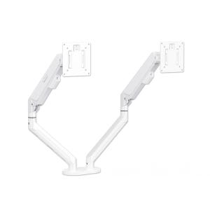 마하링크 화이트 듀얼 모니터암 고중량 알루미늄 거치대 ML-ZD200W