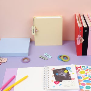 접착식 초음파 앨범 페일핑크 꾸미기 수첩 주수스티커 육아일기 태명 각인 임산부 다이어리