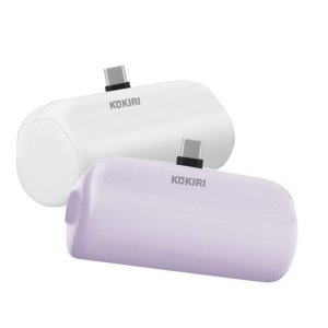 숏케이블 5000mAh 도킹 코끼리 일체형 보조배터리 고속 C타입 포함 미니 퀵