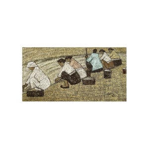 박수근 작가 한국화 명화 인테리어 캔버스액자 빨래터 중형 60x31cm