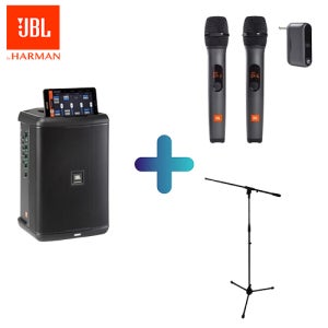 JBL 올인원 포터블 스피커 EON ONE COMPACT AS3 무선마이크 마이크스탠드세트