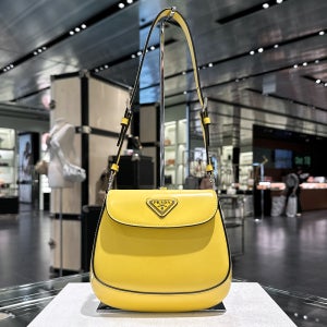 프라다 브러시드 가죽 클레오 미니 숄더백 옐로우 / PRADA BRUSHED LEATHER CLEO MINI SHOULDER BAG YELLOW [1BH188 ZO6]