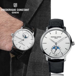 프레드릭콘스탄트 FC-705S4S6 슬림라인 문페이즈 메뉴팩쳐 오토매틱 남자 가죽시계 3년보증 백화점AS