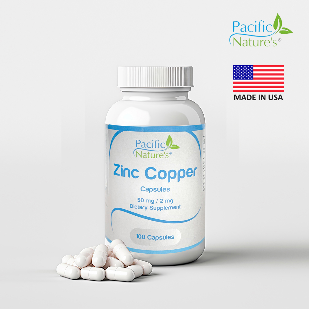 퍼시픽 네이처스 글루콘산 <b>아연</b> 앤 <b>구리</b> 면역기능 고함량 100캡슐, 1개