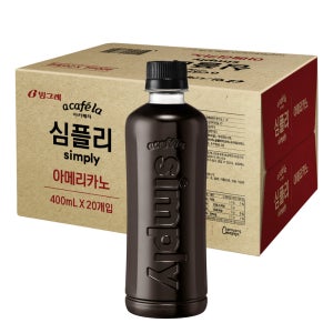 빙그레 아카페라 심플리 아메리카노 400ml 20개