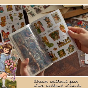 빈티지 레트로 스티커북 Y2K 다꾸 탑꾸 씰스티커 감성 키치 다이어리 꾸미기