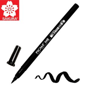 사쿠라 피그마 프로페셔널 브러쉬 펜 블랙 Medium 153x9mm 8g