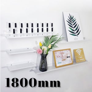 폭넓은 네일선반 수납장 네일가구 벽선반 1800mm, 1단, 화이트