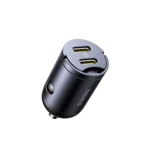 베이스어스 자동차 차량용 미니 PD 30W 듀얼 충전 USB C타입 매립형 충전기 시거잭