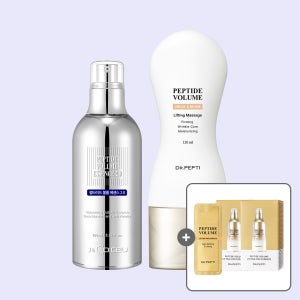 [기초케어세트] 닥터펩티 넥 크림 120ml + 볼륨 에센스 대용량 택1 +(증정) 리프팅 프로 40매입