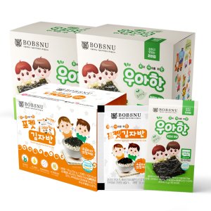 서울대 우아한 어린이김 유기농 조미+포켓김자반 20봉세트 유아반찬 아기 밥태기