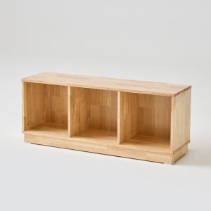 1단 책장 미니 고무나무 책장 원목 거실 낮은 책장 티비다이