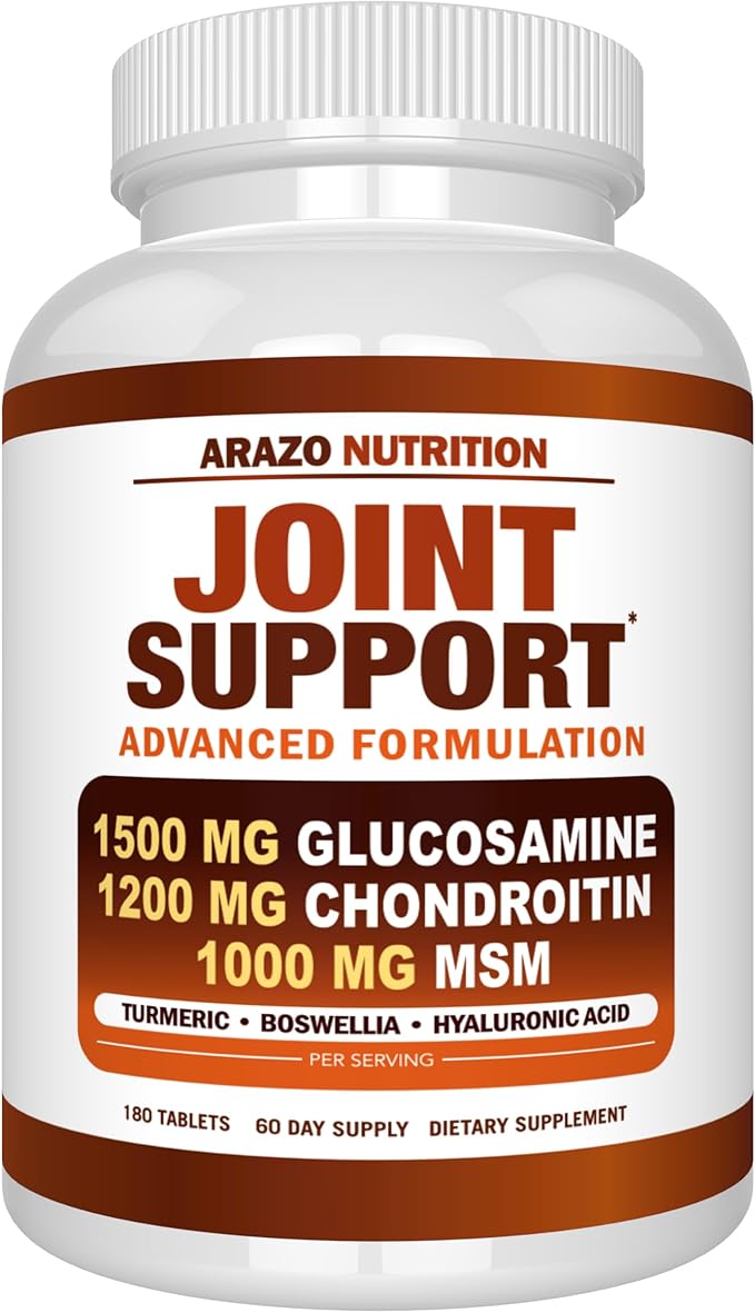 <b>아라조 뉴트리션</b> Arazo Nutrition Glucosamine 글루코사민 MSM 터마릭 180정