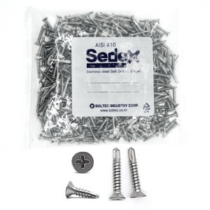 직결 접시머리 스텐 #8(4.2)x63 200개 피스 봉지판매